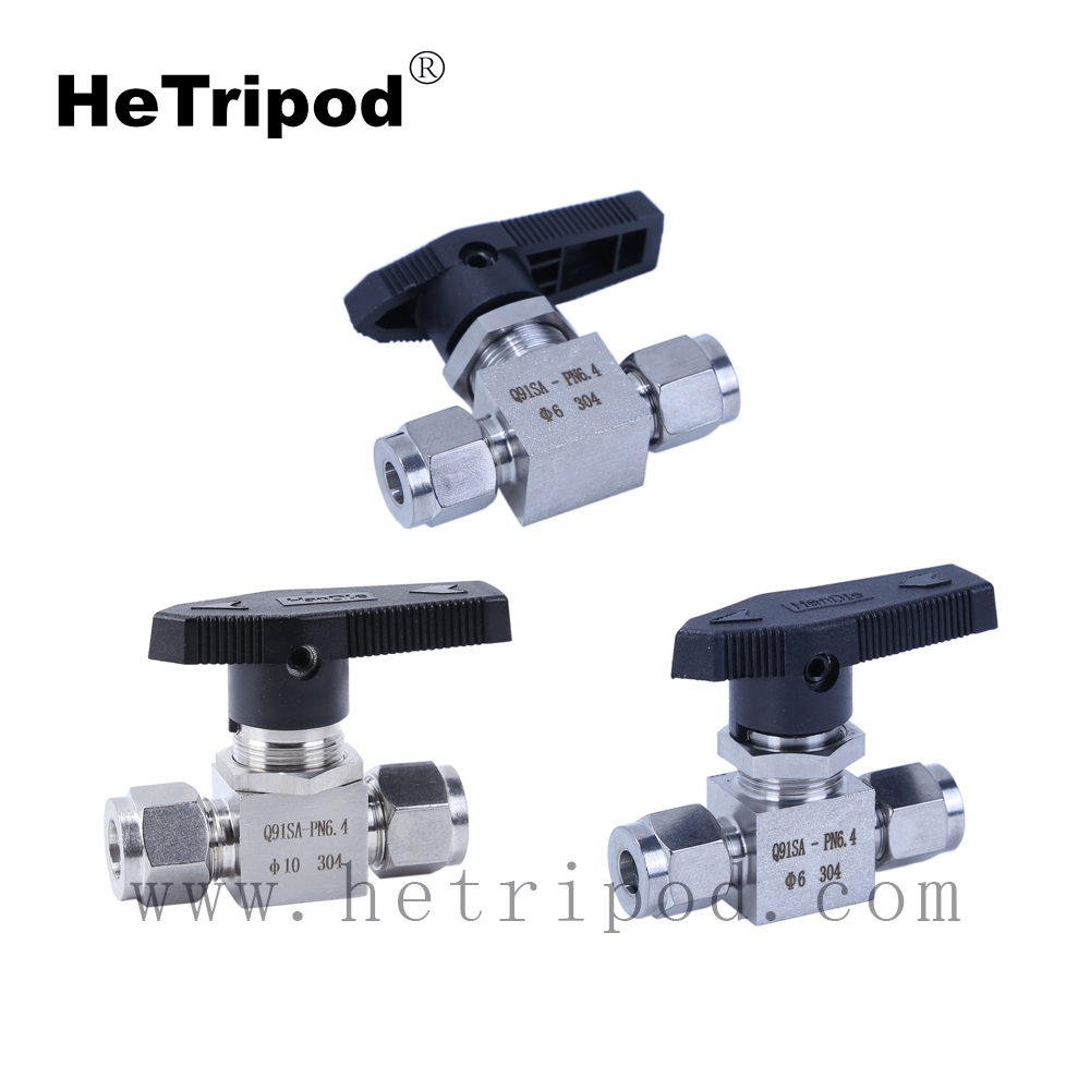 Válvula de esfera com ferrula de aço inoxidável 304/316 Q91SA imitação americana, válvula de esfera 