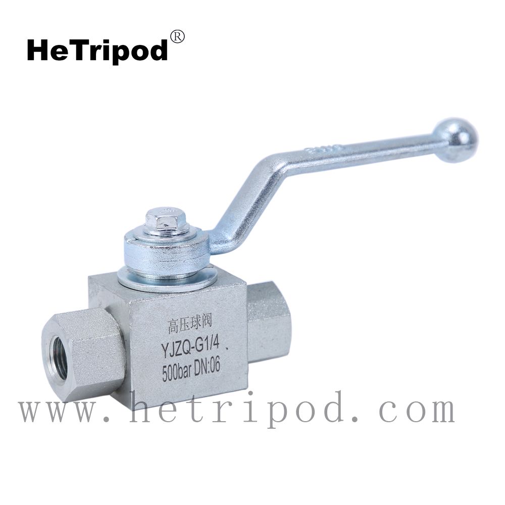 Válvula de esfera de alta pressão hidráulica manual de aço carbono série YJZQ, comutação de rosca in