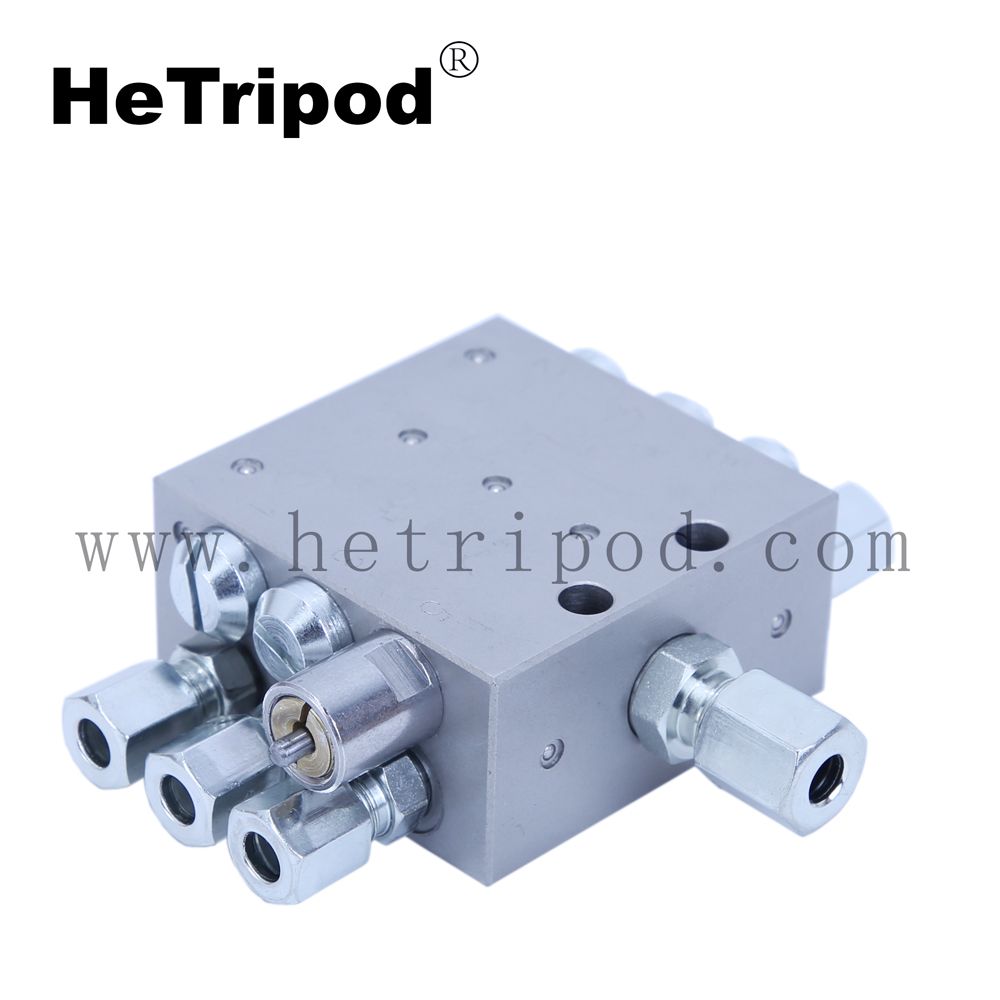 Válvula de distribuição progressiva de óleo e graxa centralizada Lincoln série MVB tipo sonda
