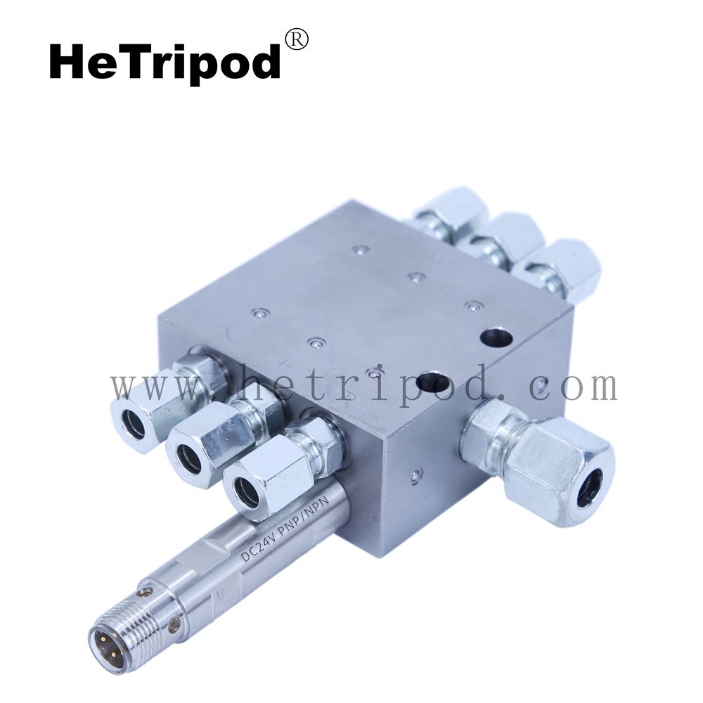 Válvula de distribuição progressiva de óleo e graxa centralizada Lincoln MVB Sensor DC24V PNP/NPN
