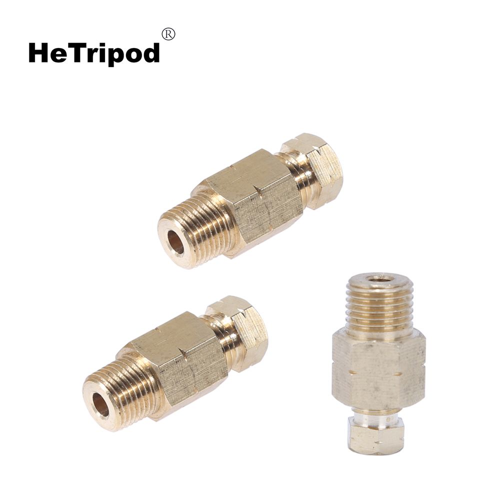 Junta hidráulica de transição direta de rosca interna e externa de latão para tubulação de lubrifica