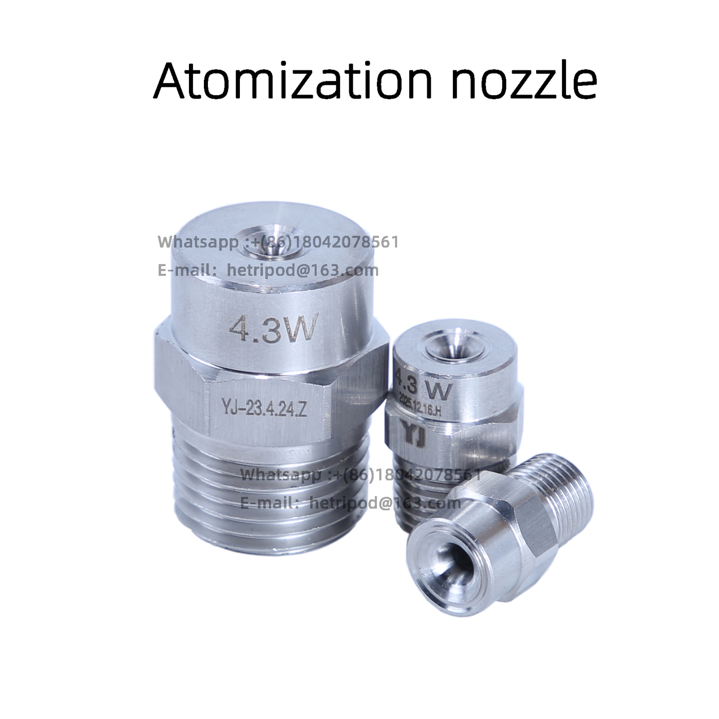 Bico de Jato de Ângulo Amplo em Aço Inoxidável 304 Atomização por Névoa de Alta e Baixa Pressão Cabe