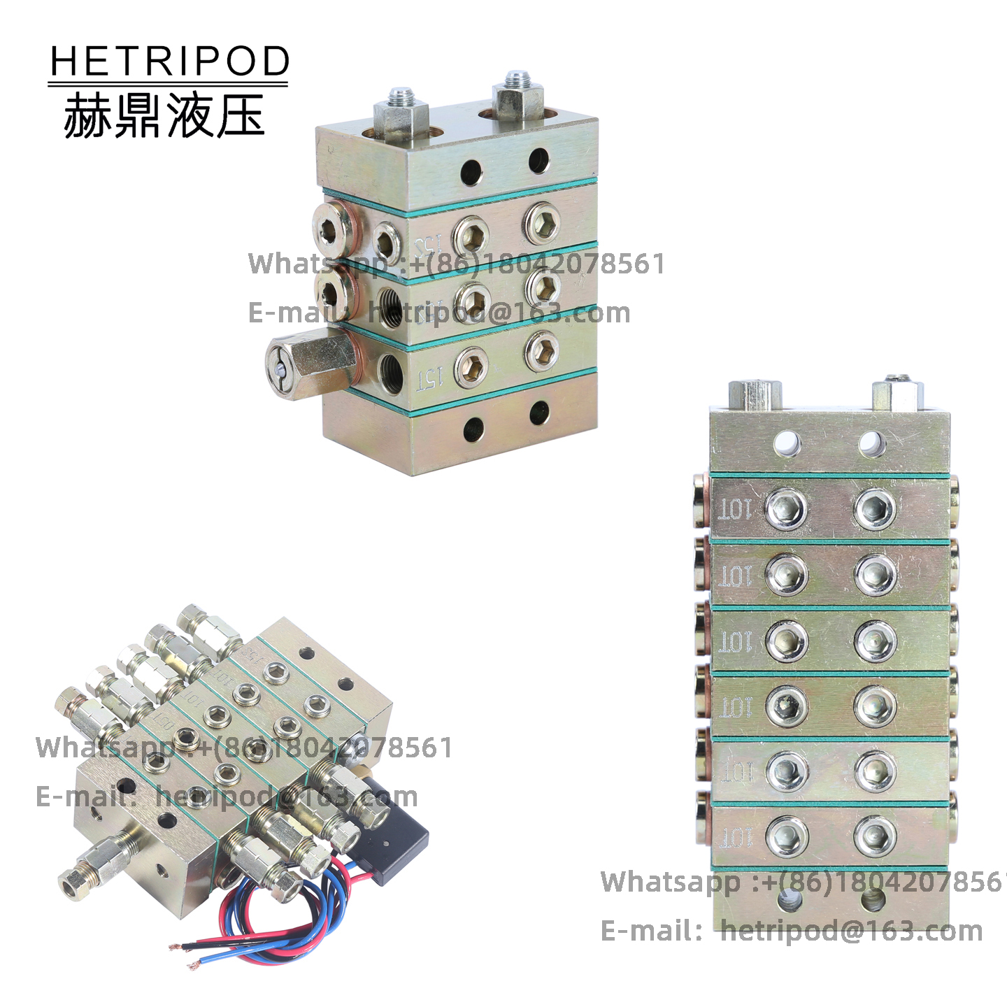 Sistema de lubrificação centralizado Distribuidor combinado tipo folha progressiva Válvula hidráulic