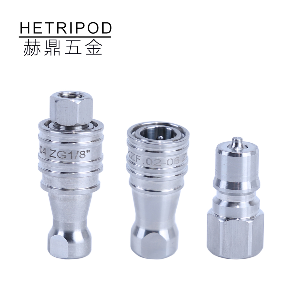 Acoplamento rápido hidráulico de aço inoxidável KZF tipo aberto e fechado de alta pressão