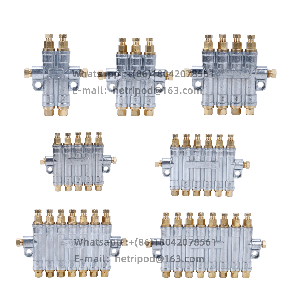Válvula de distribuição de lubrificação centralizada com drenagem volumétrica de óleo máquina de mol